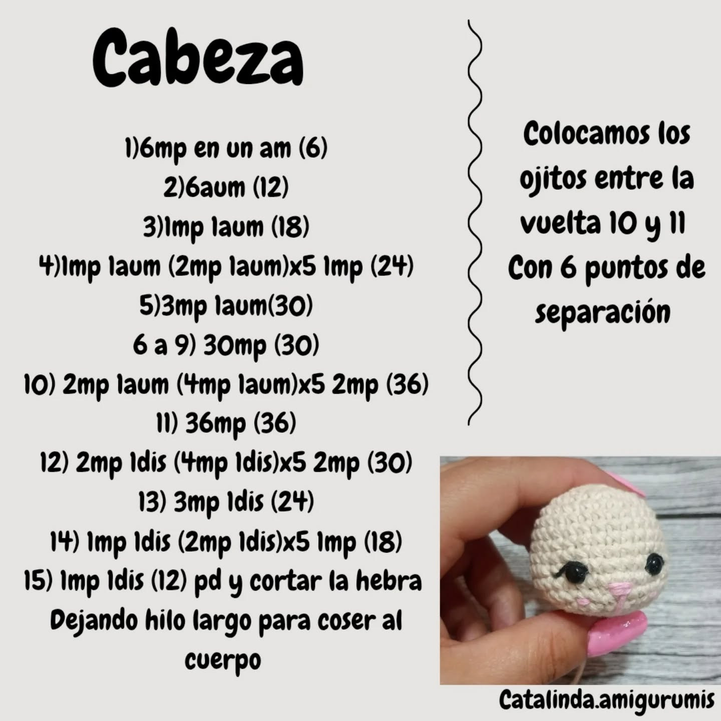 Patrón gratuito amigurumi bebé conejo