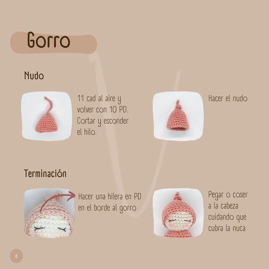 Patrón gratuito amigurumi bebé dormido