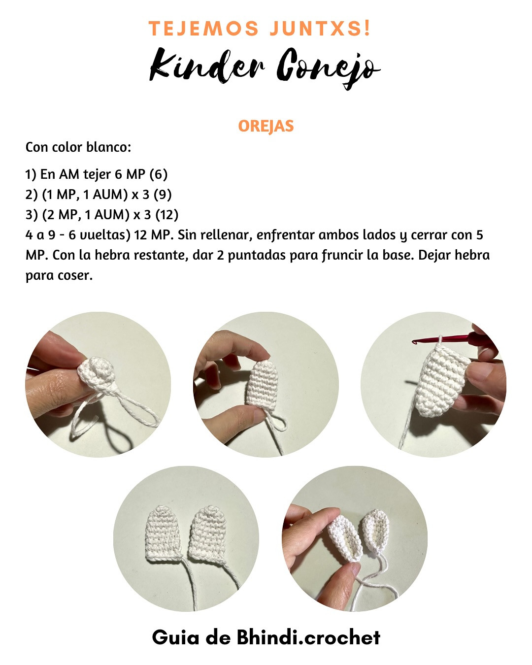 Patrón gratuito: Amigurumi conejito, oveja y pollito Kinder