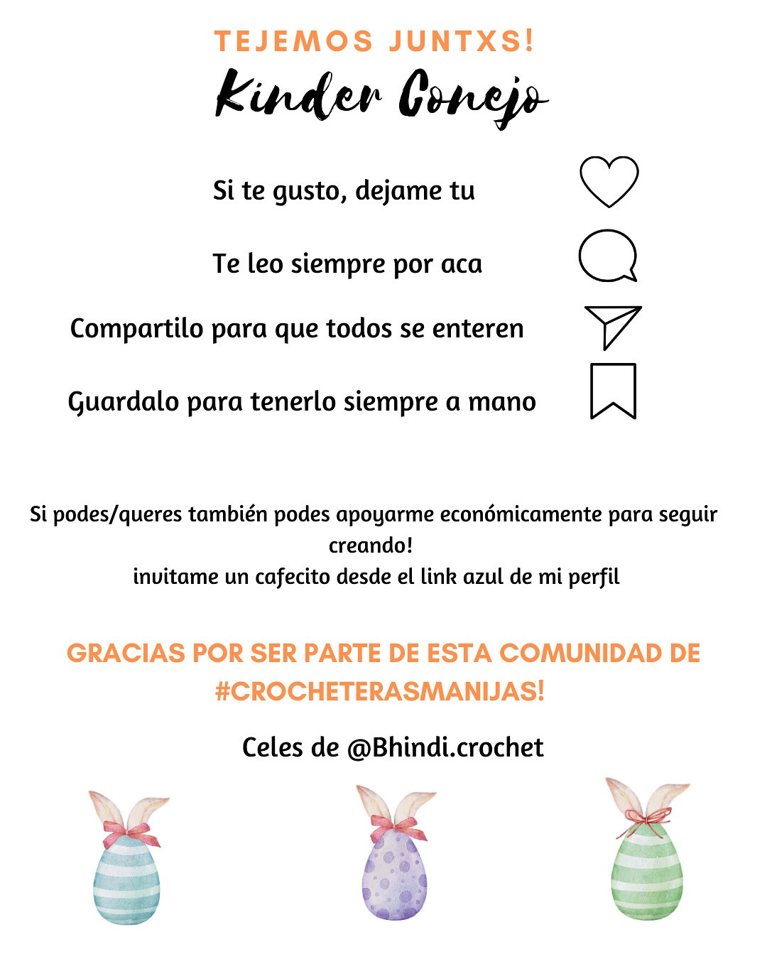 Patrón gratuito: Amigurumi conejito, oveja y pollito Kinder