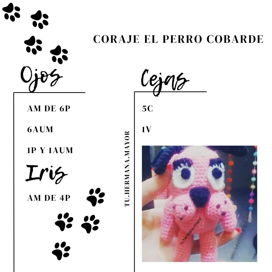 Patrón gratuito amigurumi: El Perro Cobarde