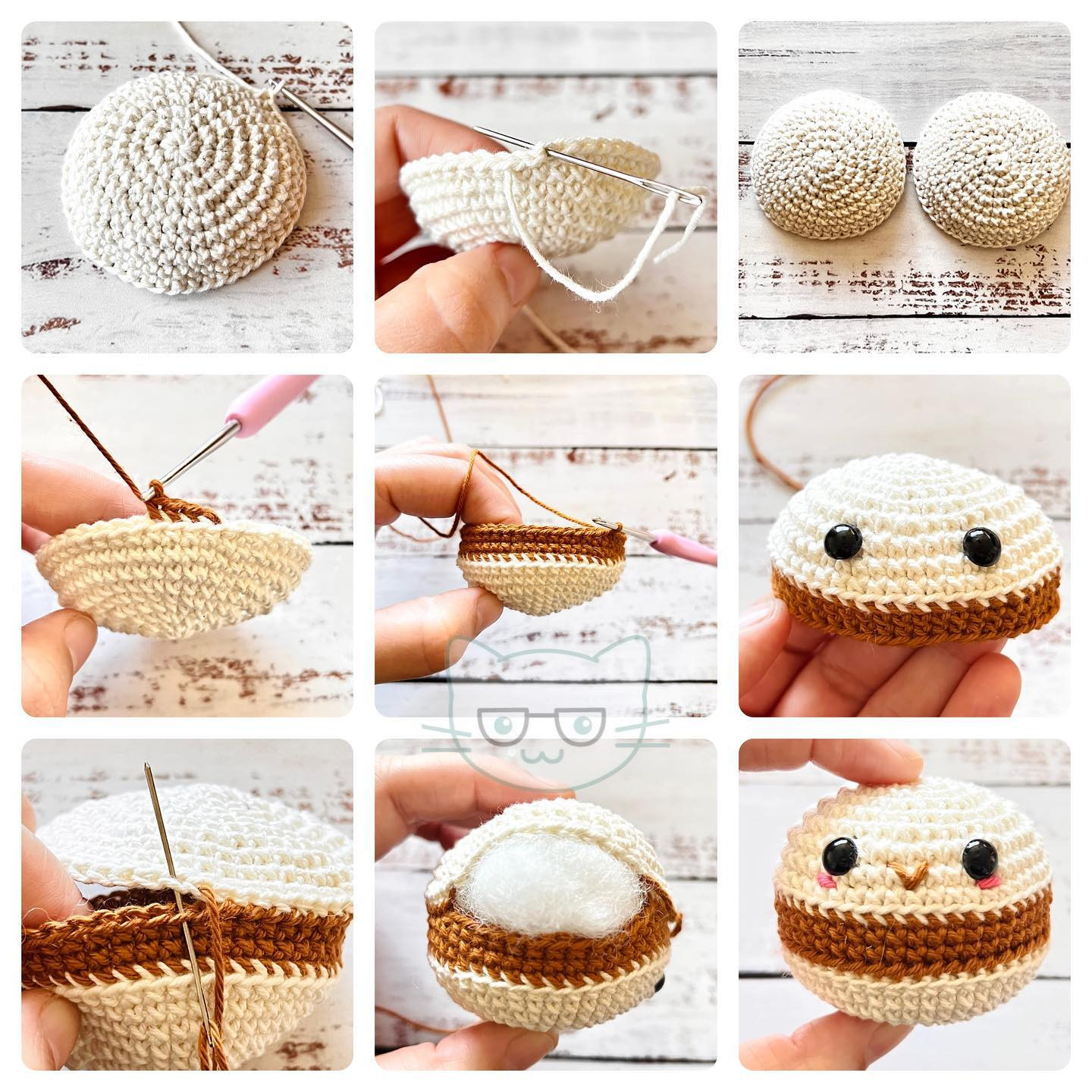 Patrón gratuito amigurumi: Empanada y Alfajor tejidos a crochet