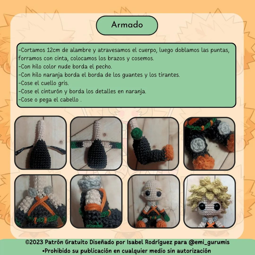 Patrón Gratuito Amigurumi Katsuki Bakugo