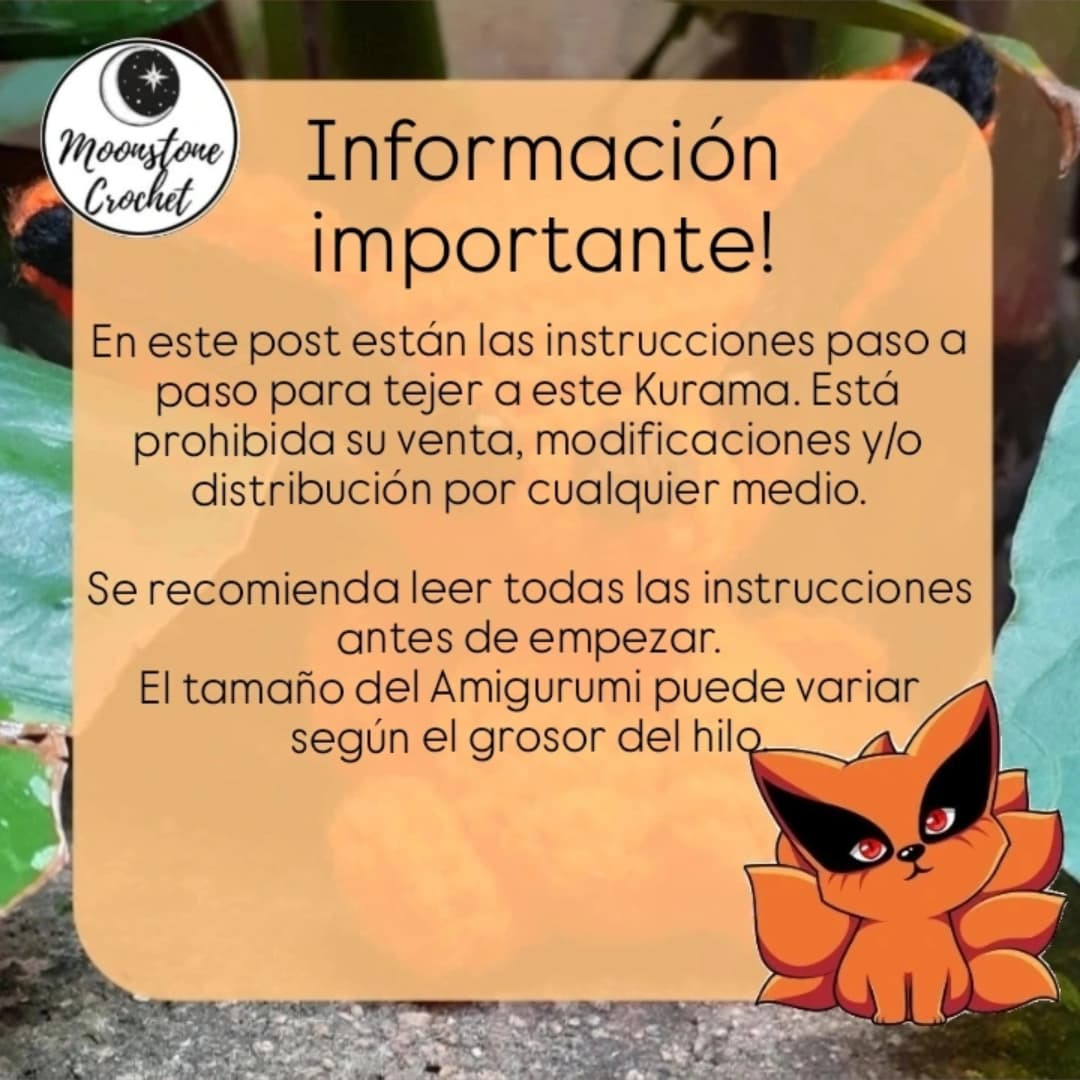 Patrón Gratuito Amigurumi Kurama