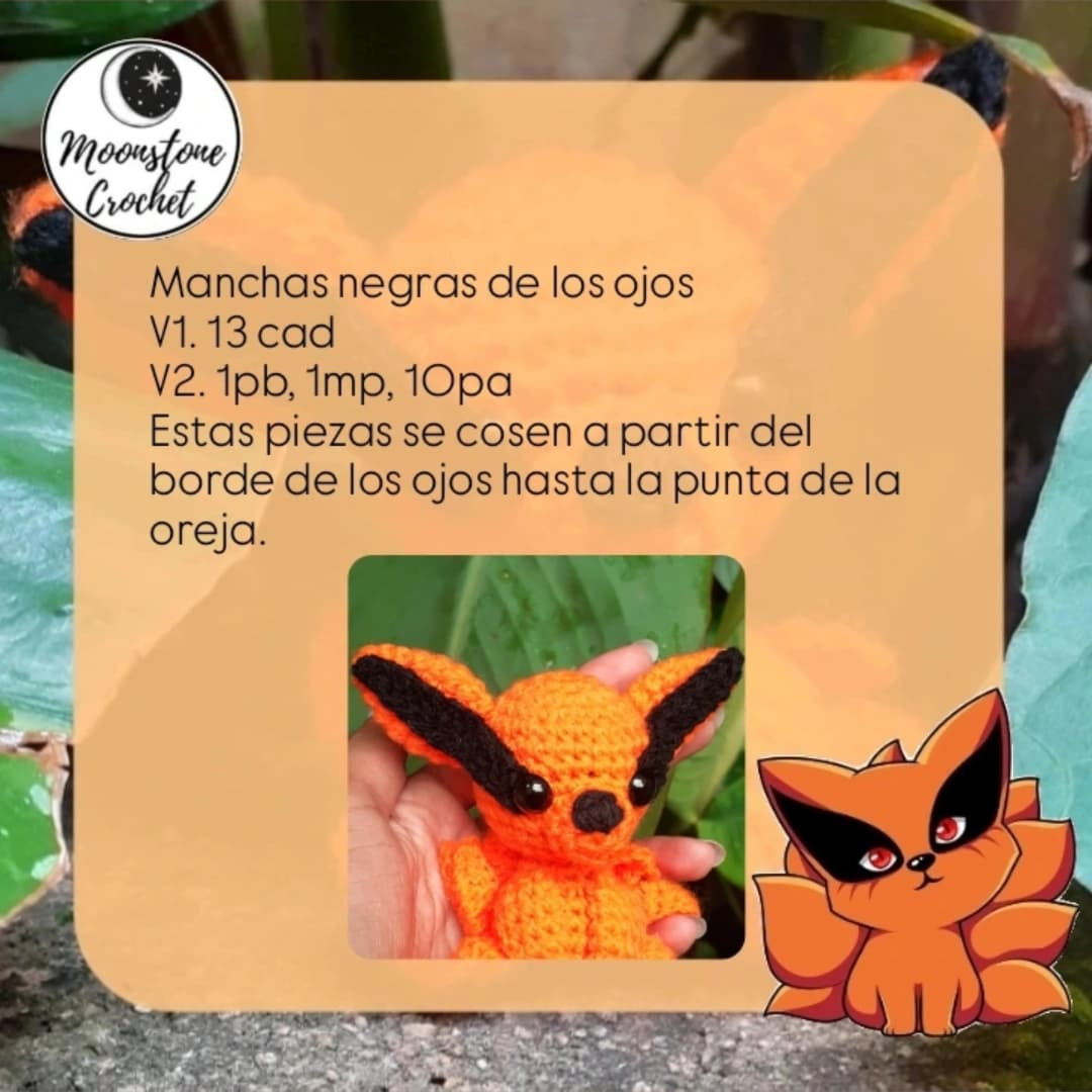 Patrón Gratuito Amigurumi Kurama