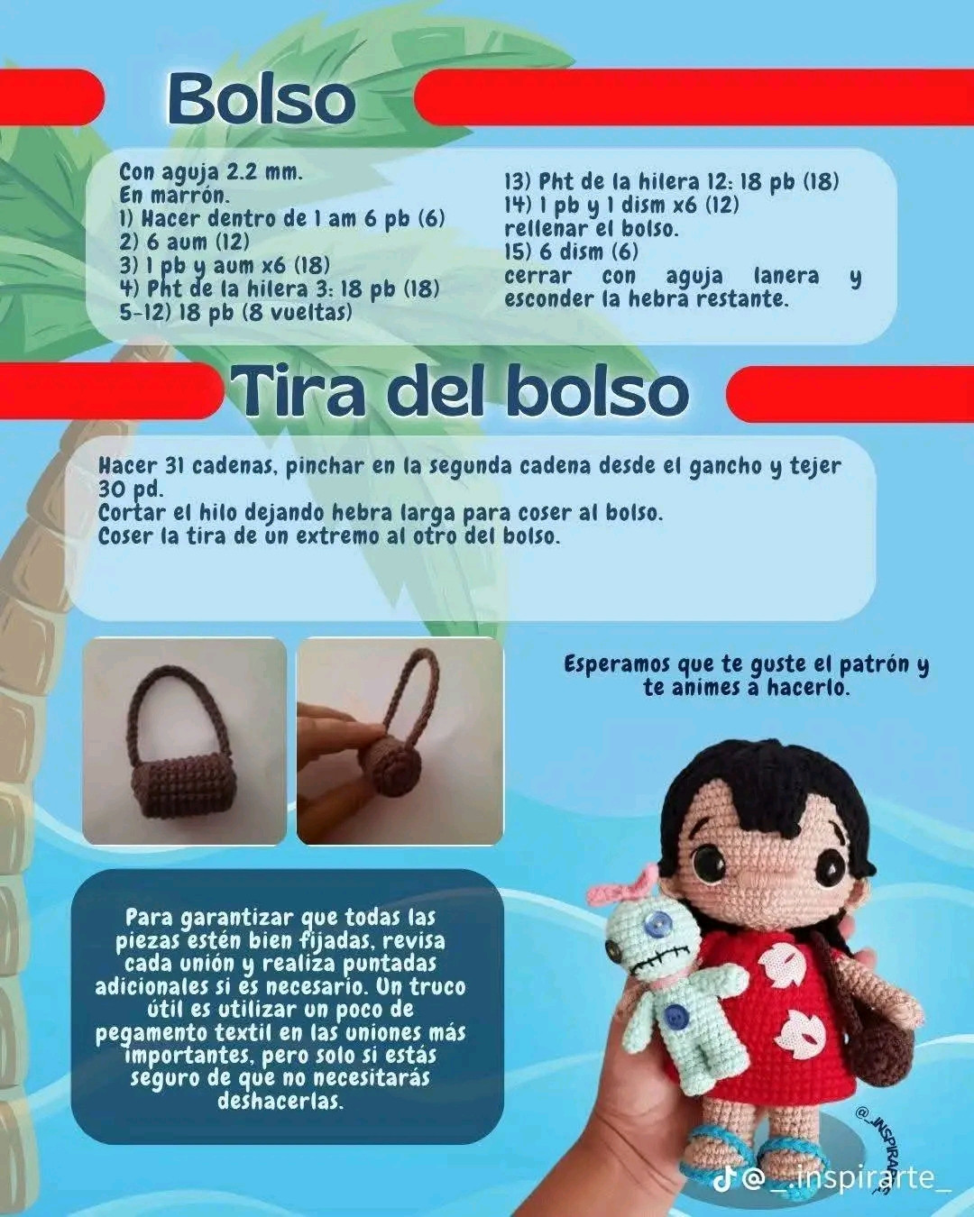 Patrón gratuito amigurumi Lilo y Stitch