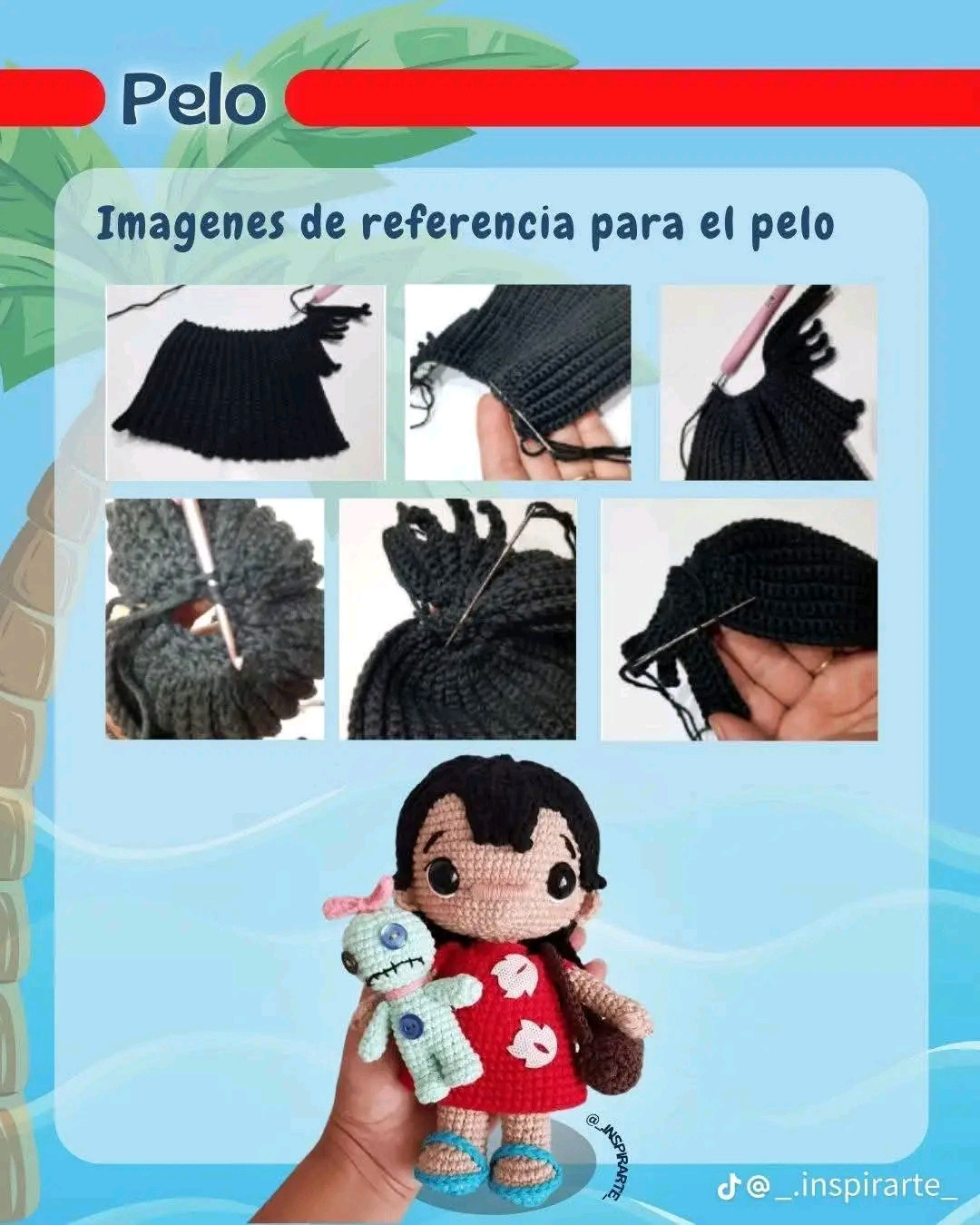 Patrón gratuito amigurumi Lilo y Stitch