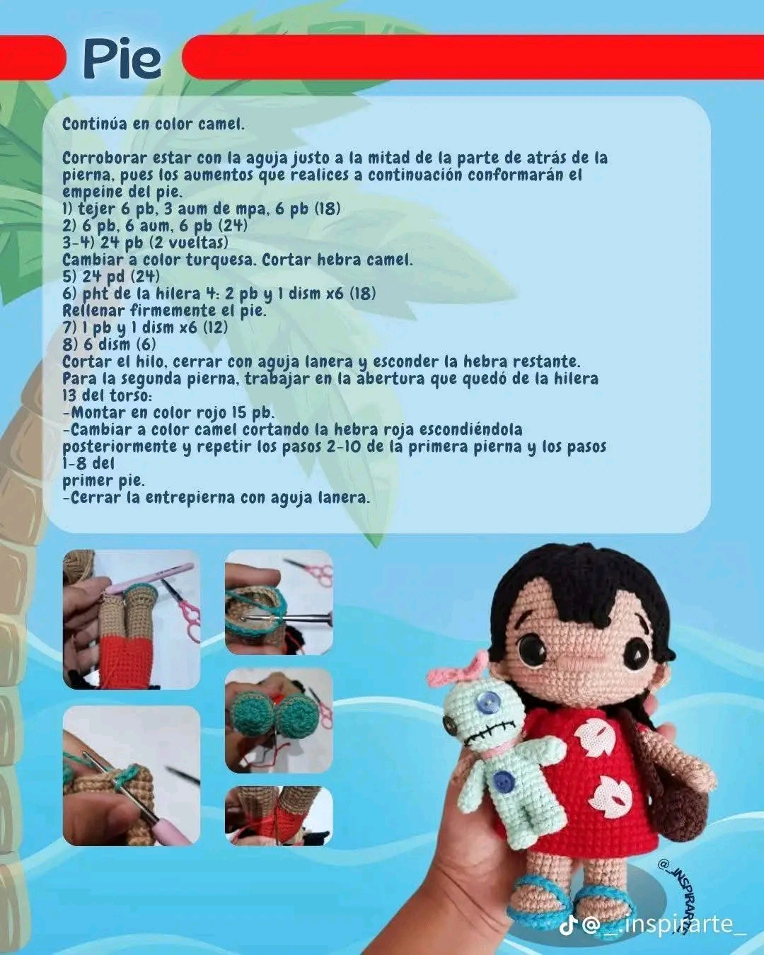 Patrón gratuito amigurumi Lilo y Stitch
