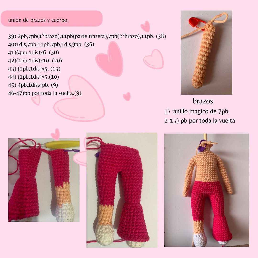 Patrón gratuito amigurumi: Muñeca vaquera