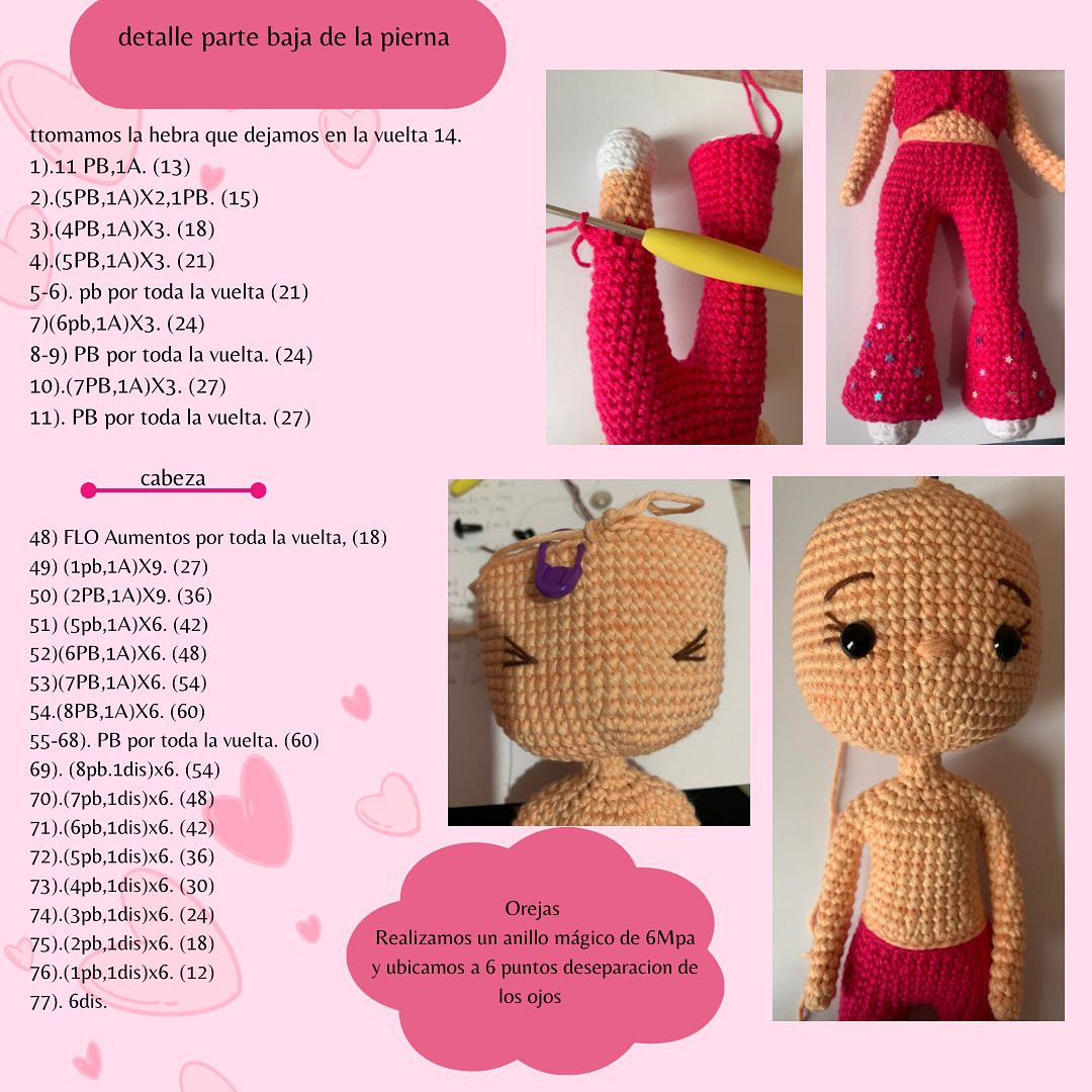 Patrón gratuito amigurumi: Muñeca vaquera