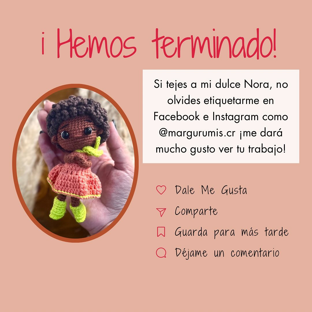 Patrón gratuito amigurumi Nora: muñeca crochet