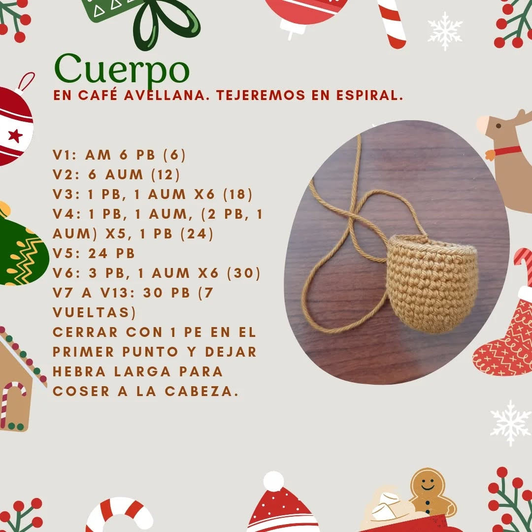 Patrón Gratuito amigurumi perrito navideño