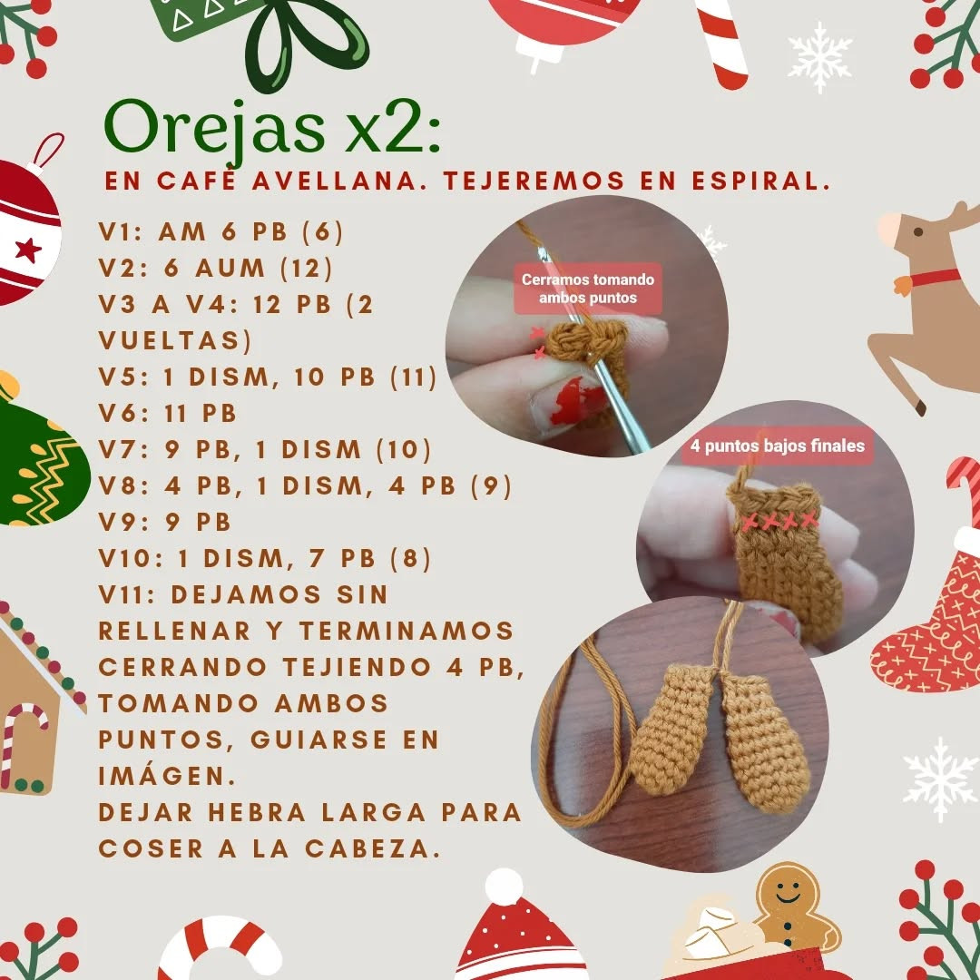 Patrón Gratuito amigurumi perrito navideño