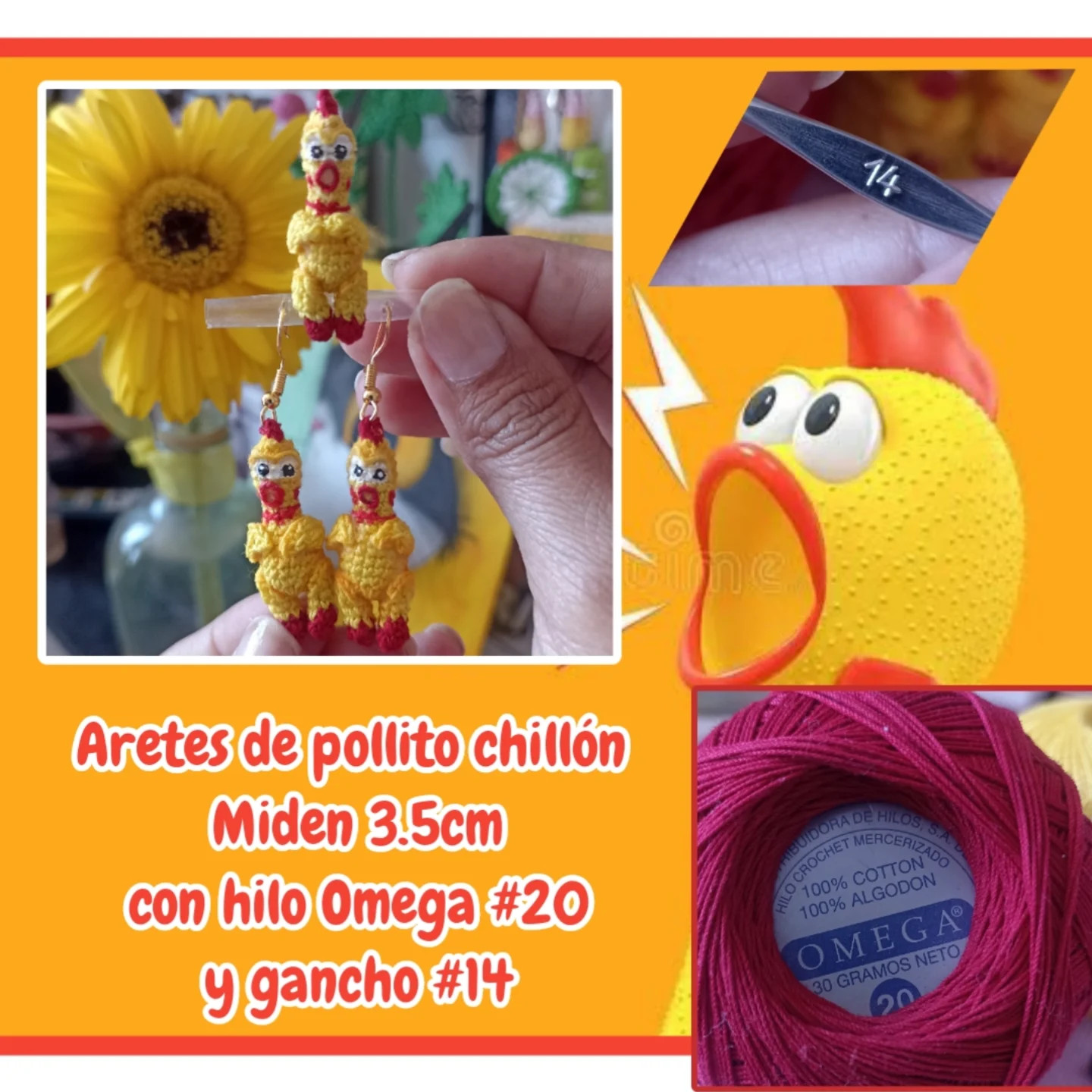 Patrón gratuito amigurumi Pollito Chillón