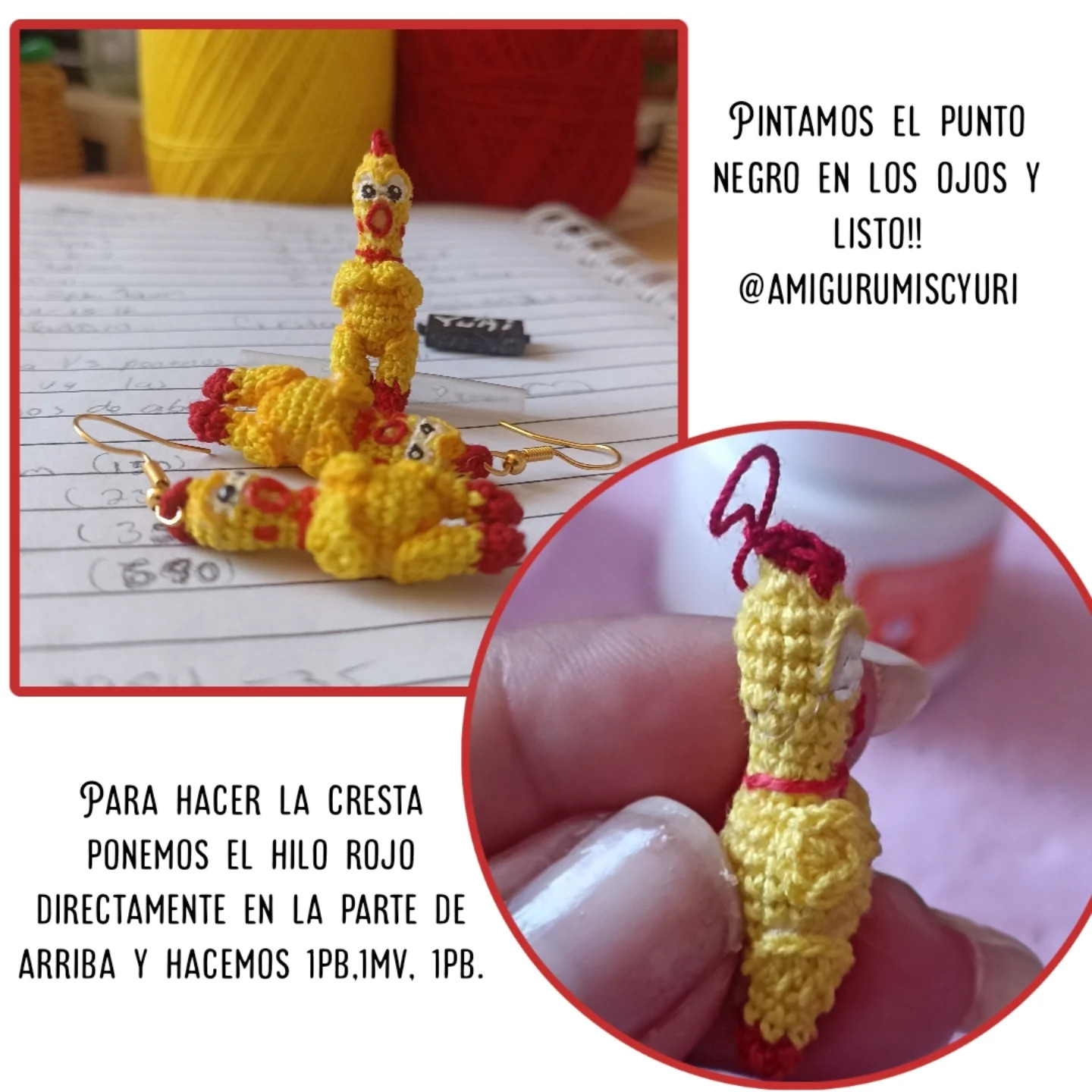 Patrón gratuito amigurumi Pollito Chillón
