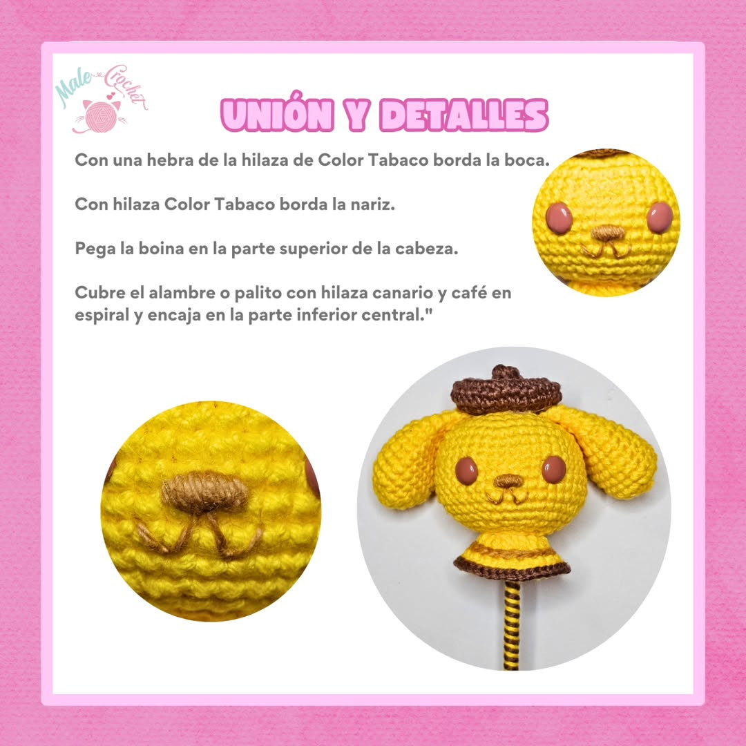 Patrón gratuito amigurumi Pompompurin globo.