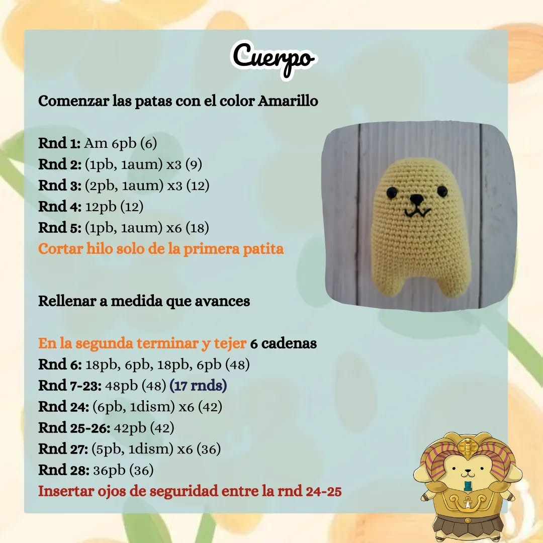 Patrón gratuito amigurumi Purin "El Prohibido"
