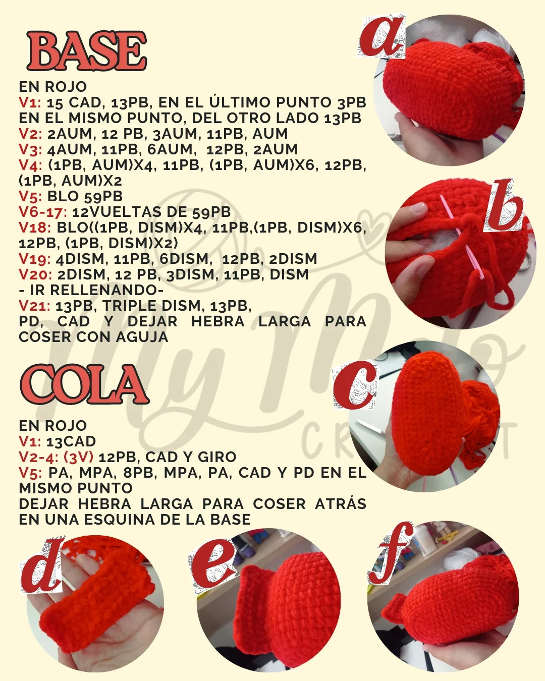 Patrón gratuito amigurumi Rayo McQueen