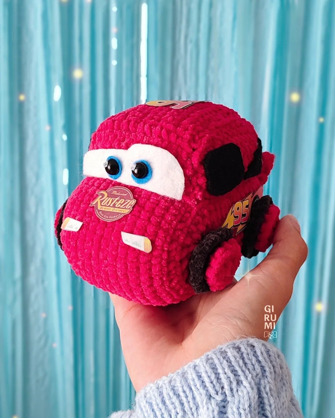 Patrón gratuito amigurumi Rayo McQueen