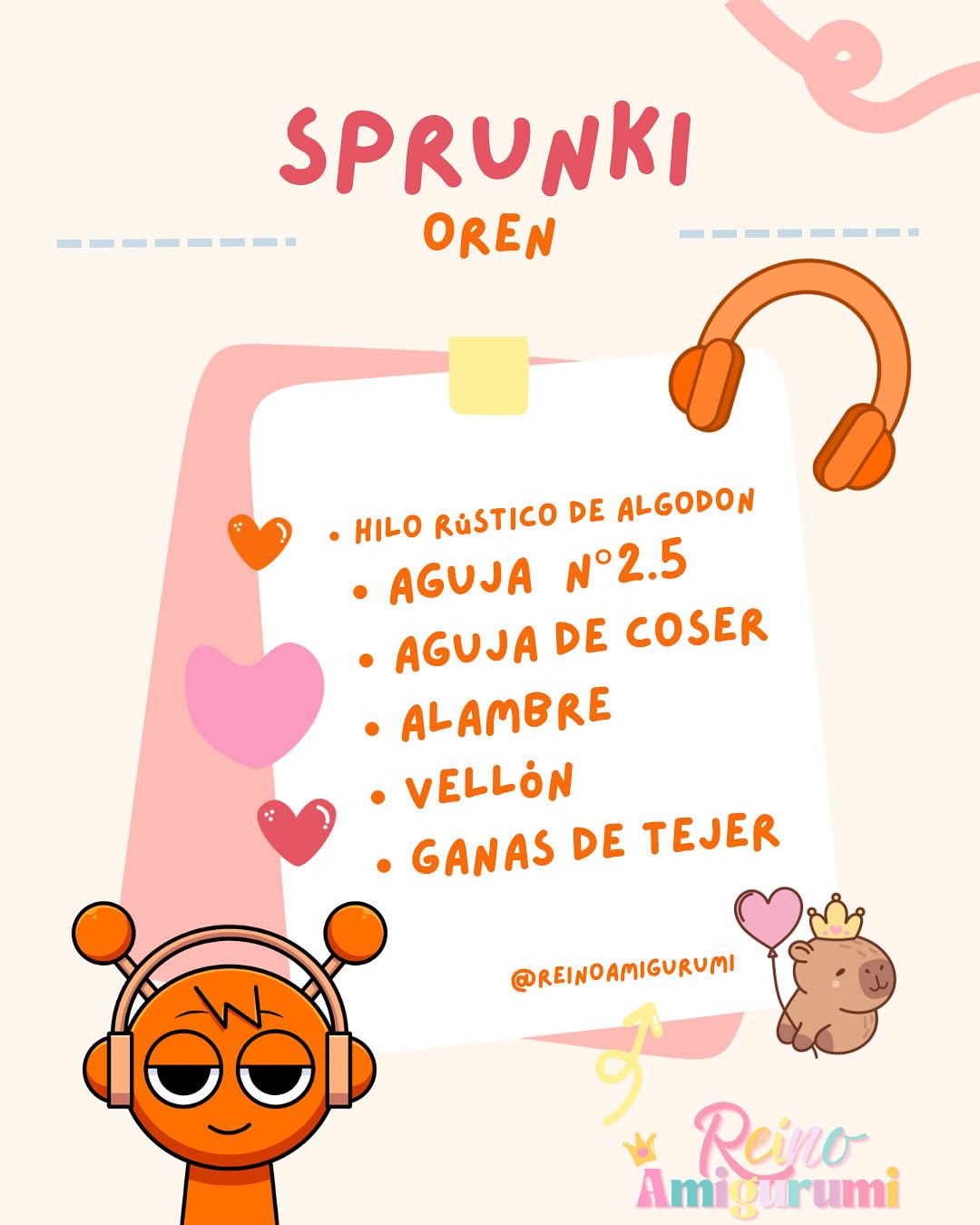 Patrón Gratuito Amigurumi Sprunko Oren