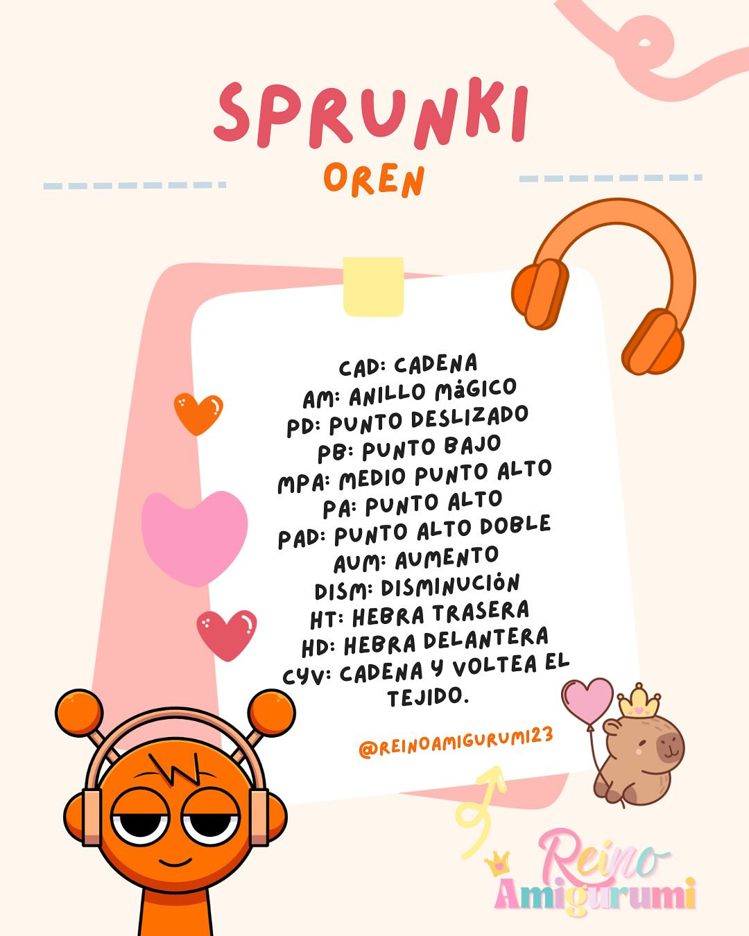 Patrón Gratuito Amigurumi Sprunko Oren