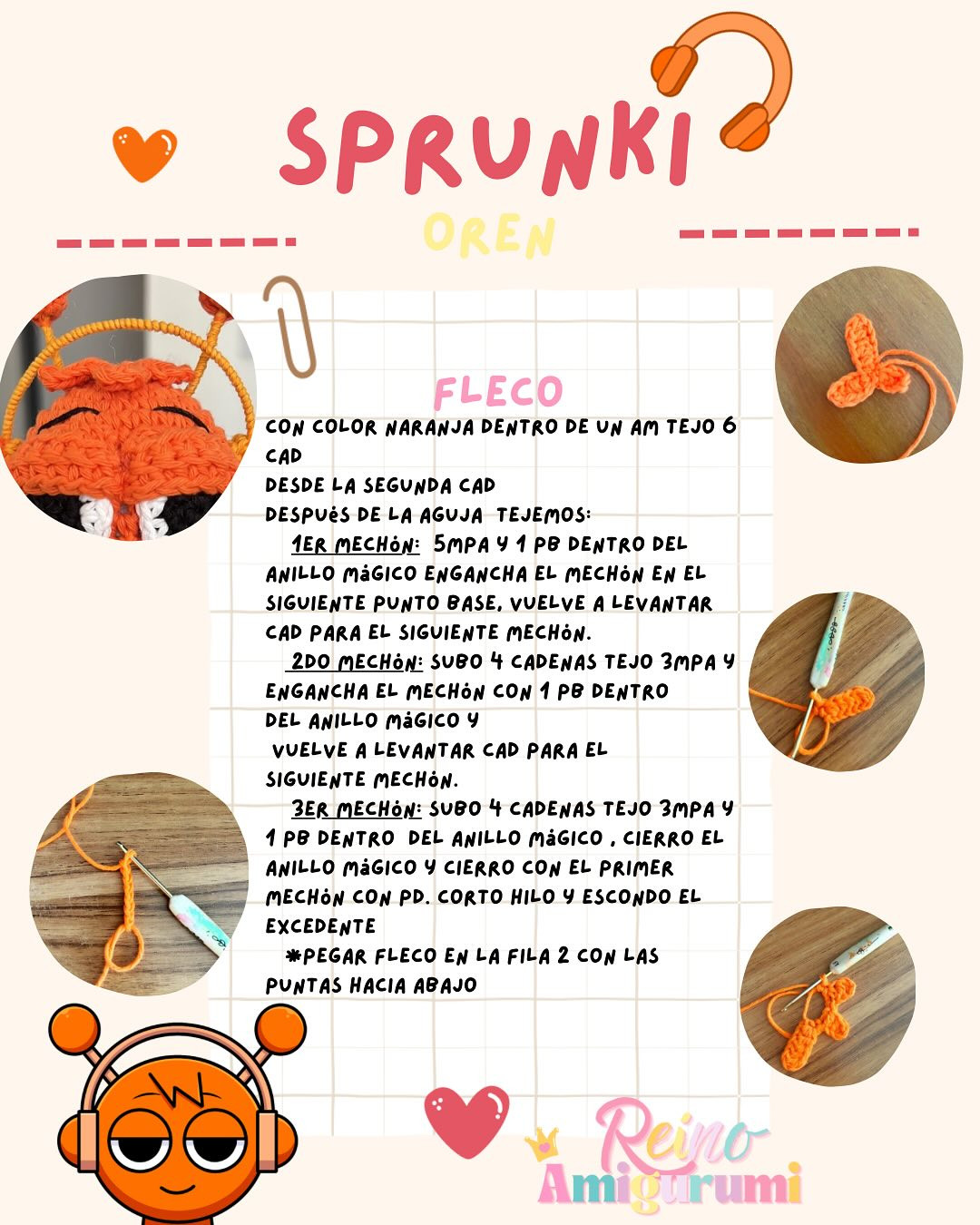 Patrón Gratuito Amigurumi Sprunko Oren
