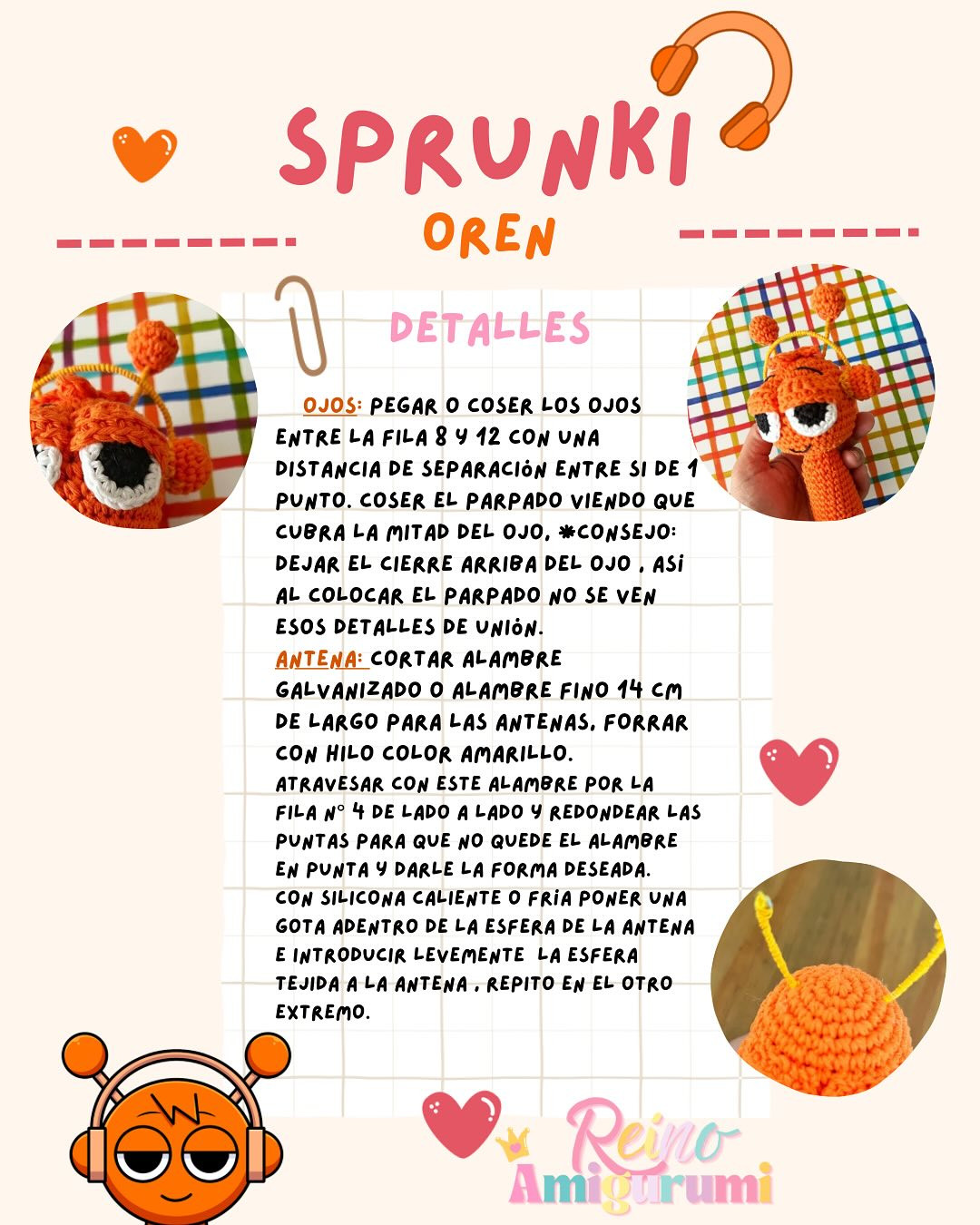 Patrón Gratuito Amigurumi Sprunko Oren