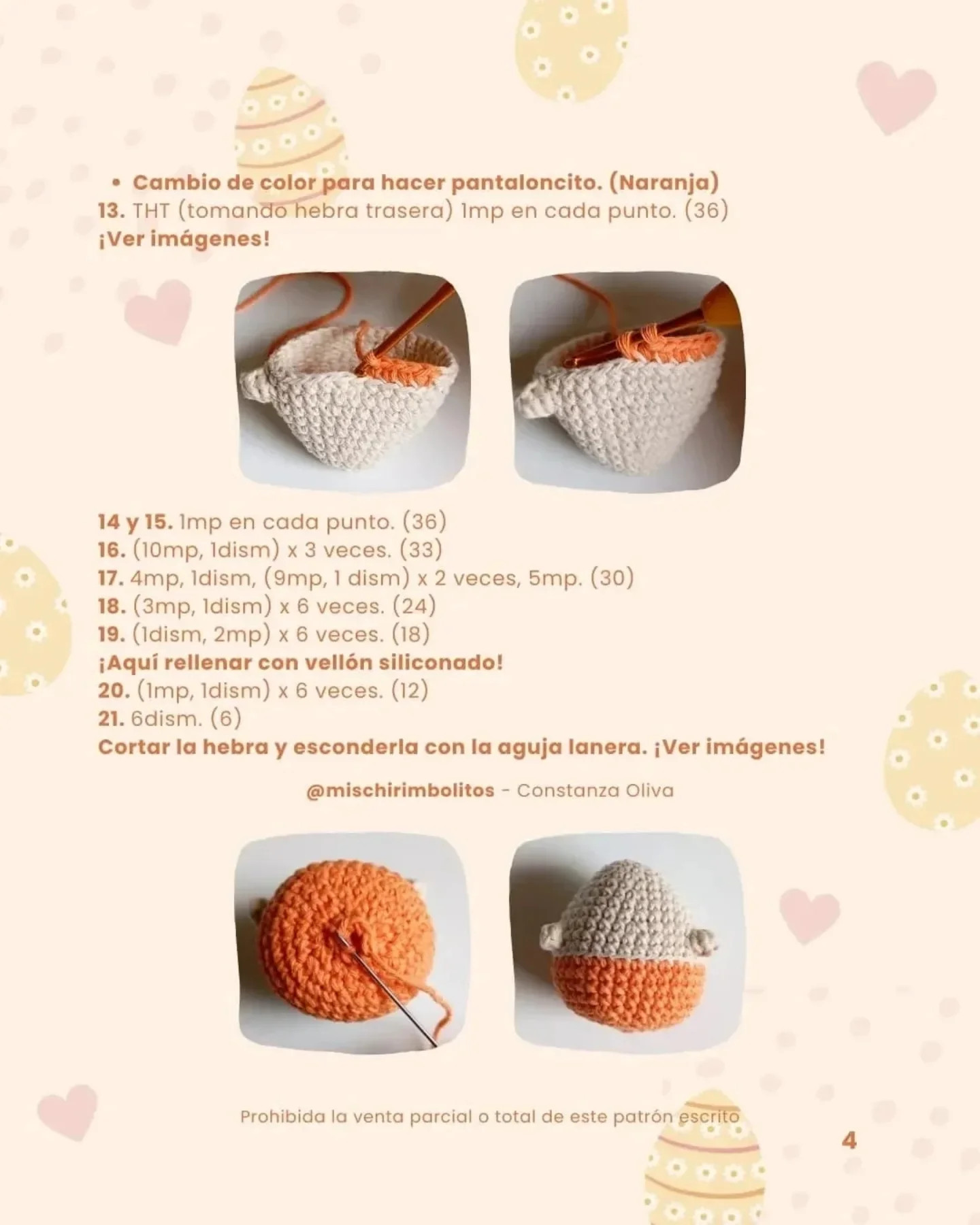 Patrón gratuito: Conejito de Pascua amigurumi