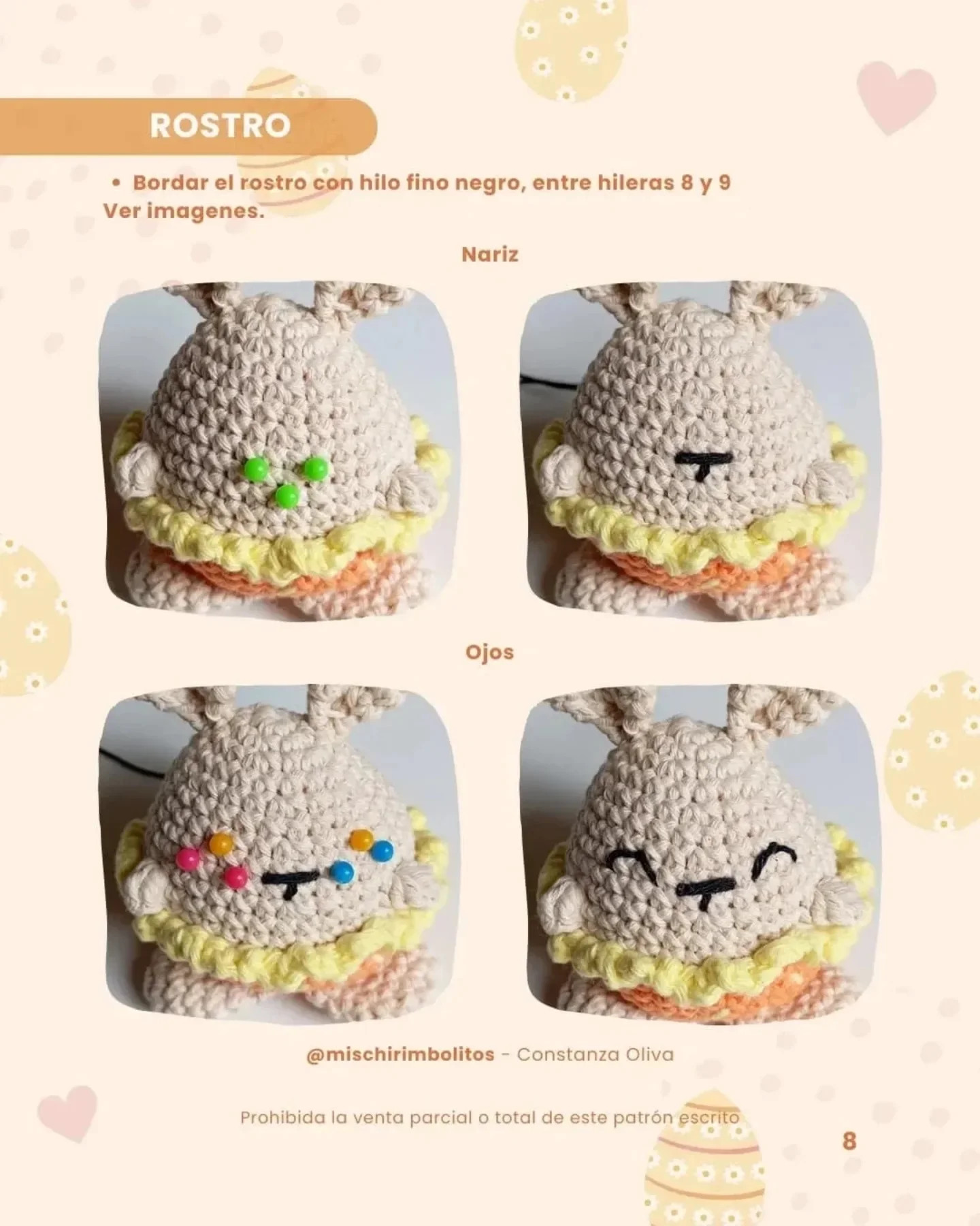Patrón gratuito: Conejito de Pascua amigurumi