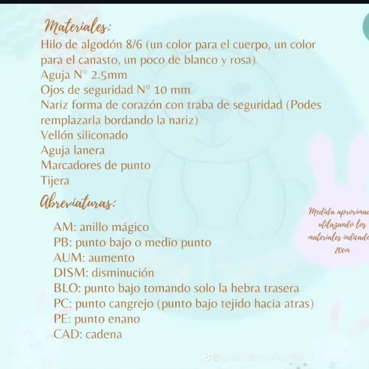 Patrón gratuito de amigurumi conejito de Pascua