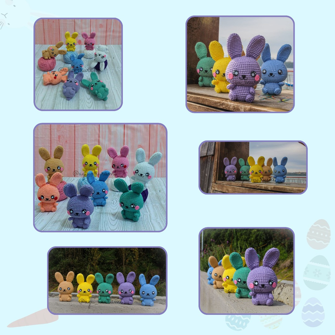 Patrón gratuito de amigurumi: Conejitos de pascua