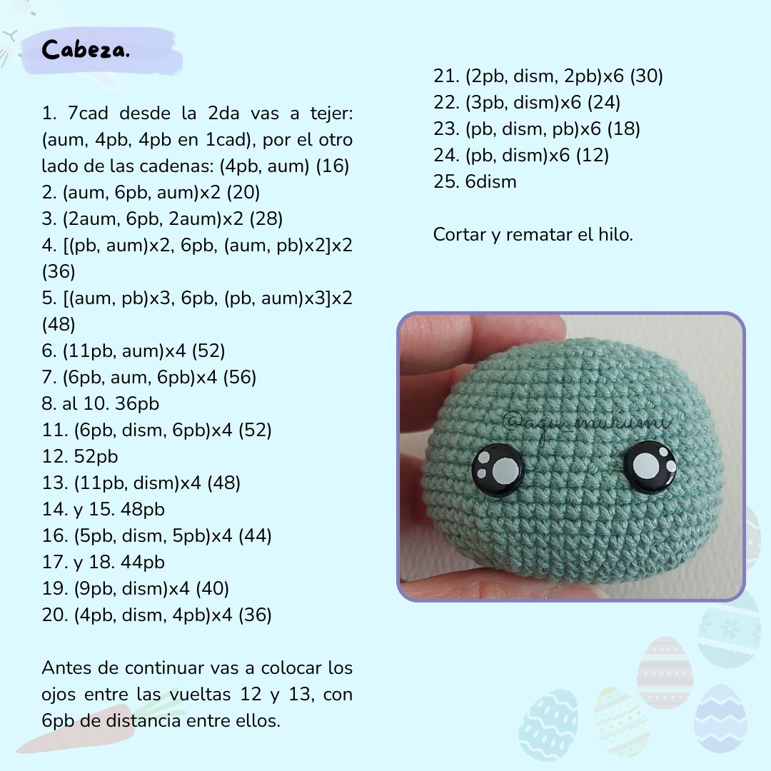 Patrón gratuito de amigurumi: Conejitos de pascua