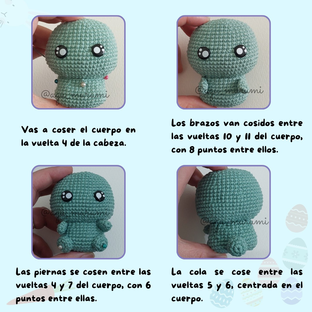 Patrón gratuito de amigurumi: Conejitos de pascua