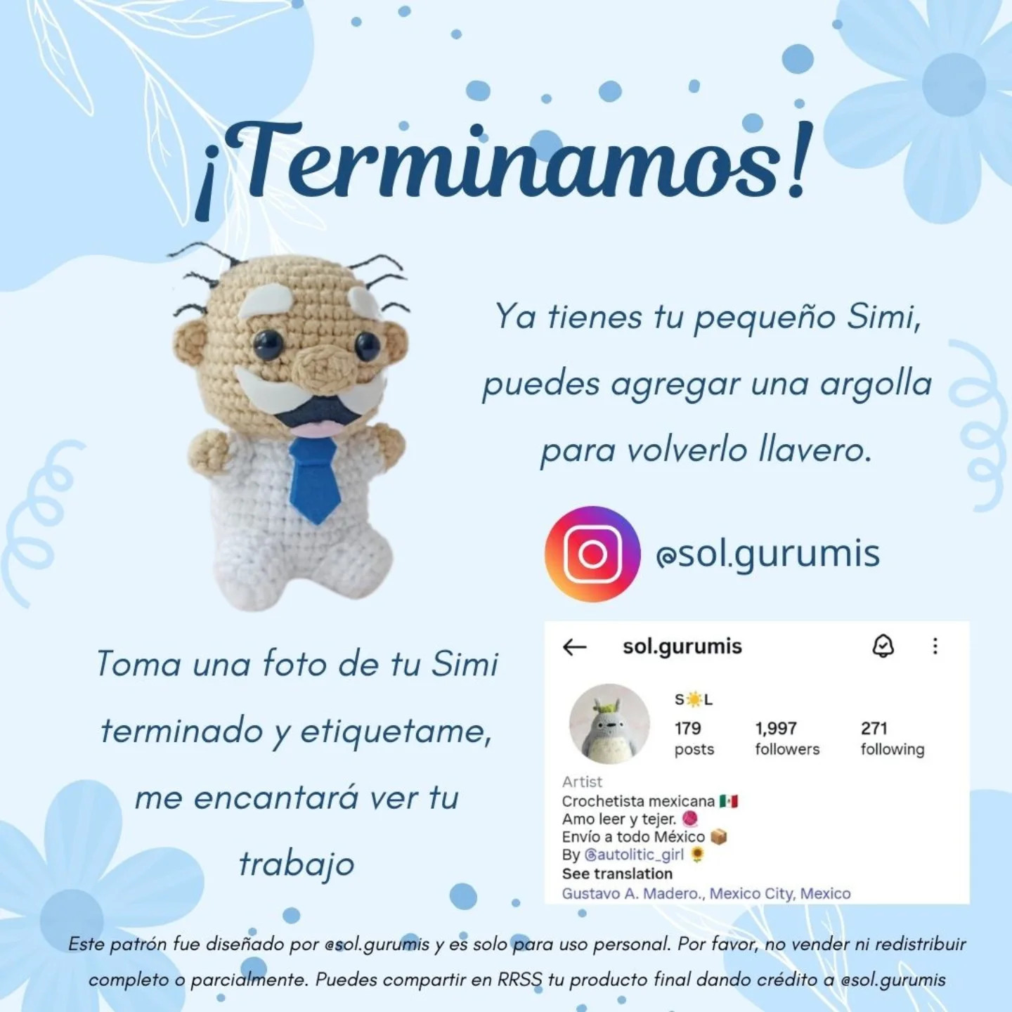 ¡Patrón gratuito de amigurumi Dr. Simi!
