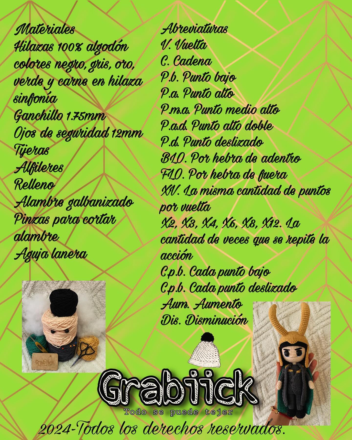 Patrón gratuito de amigurumi Loki