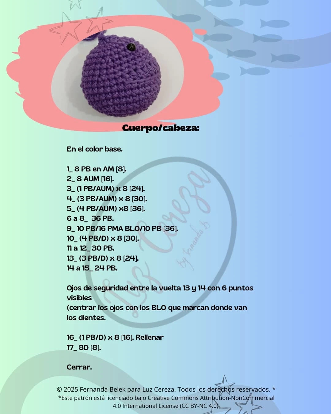 Patrón gratuito de amigurumi: Pez Abisal