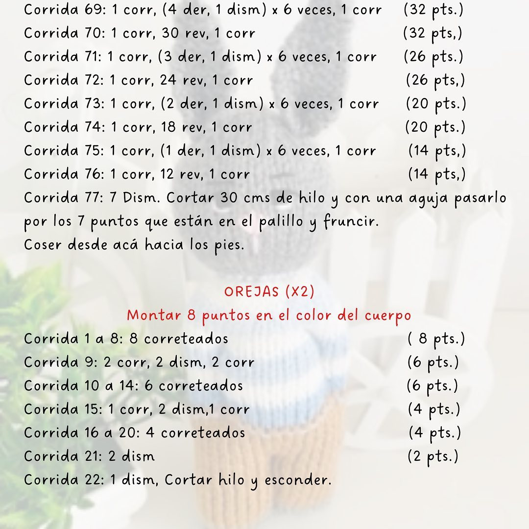 Patrón gratuito de conejito tejido a crochet