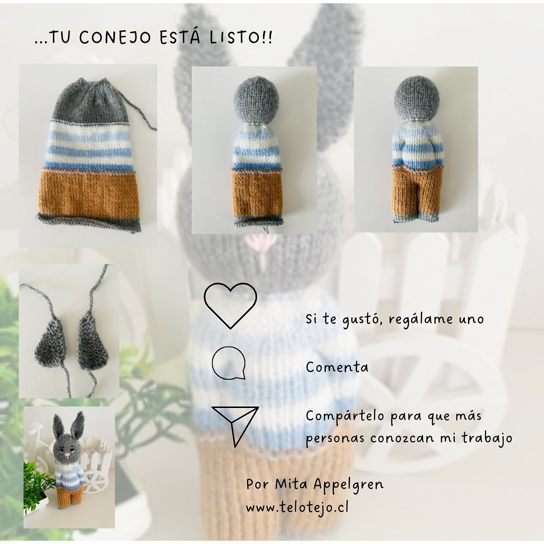 Patrón gratuito de conejito tejido a crochet