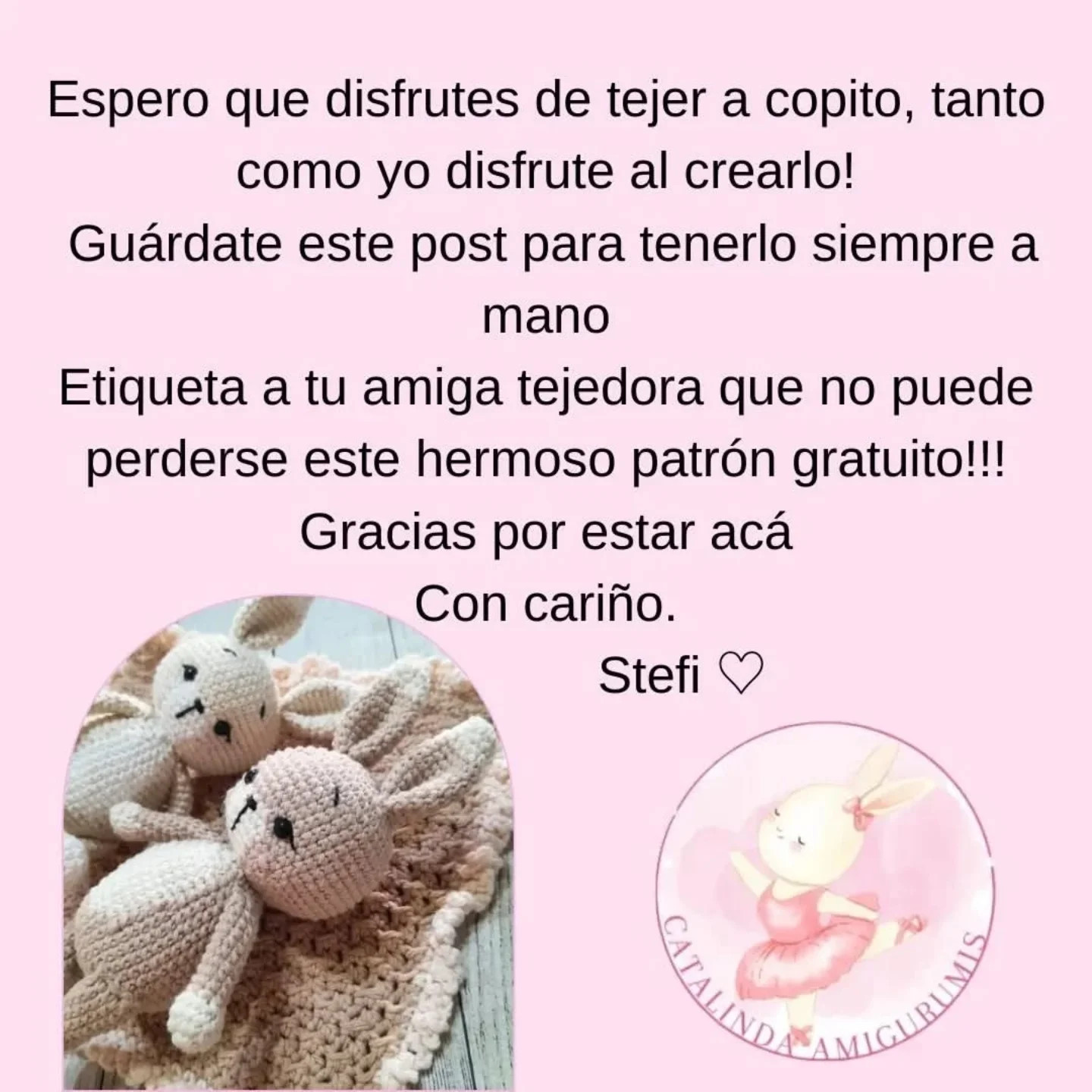 Patrón gratuito de conejito y manta