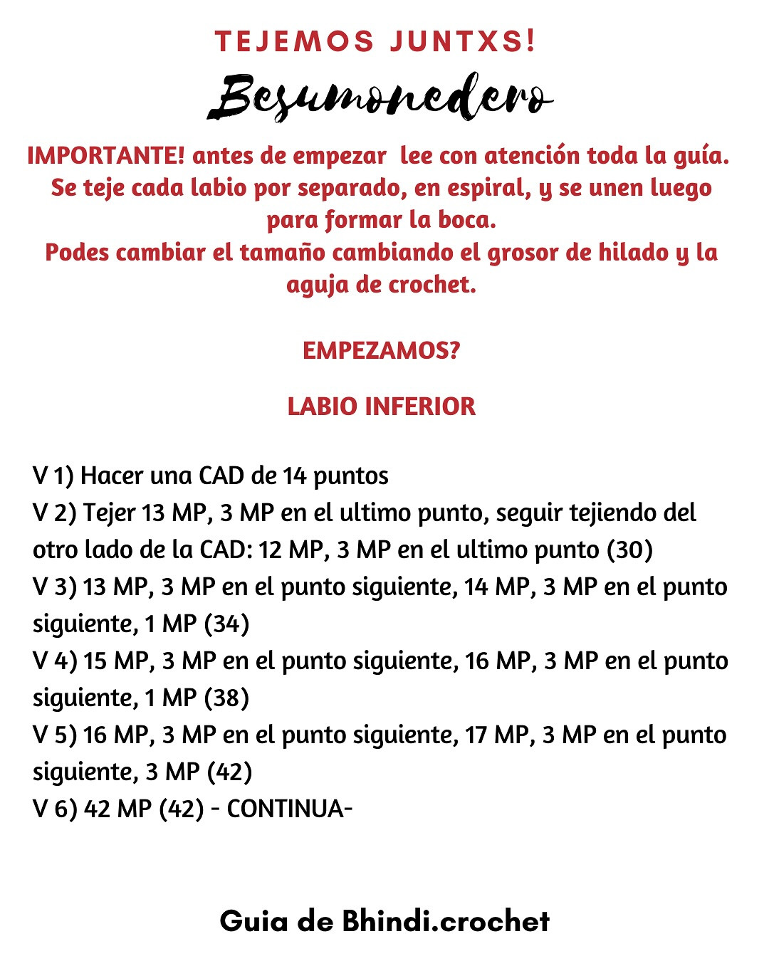 Patrón gratuito de monedero con forma de labios