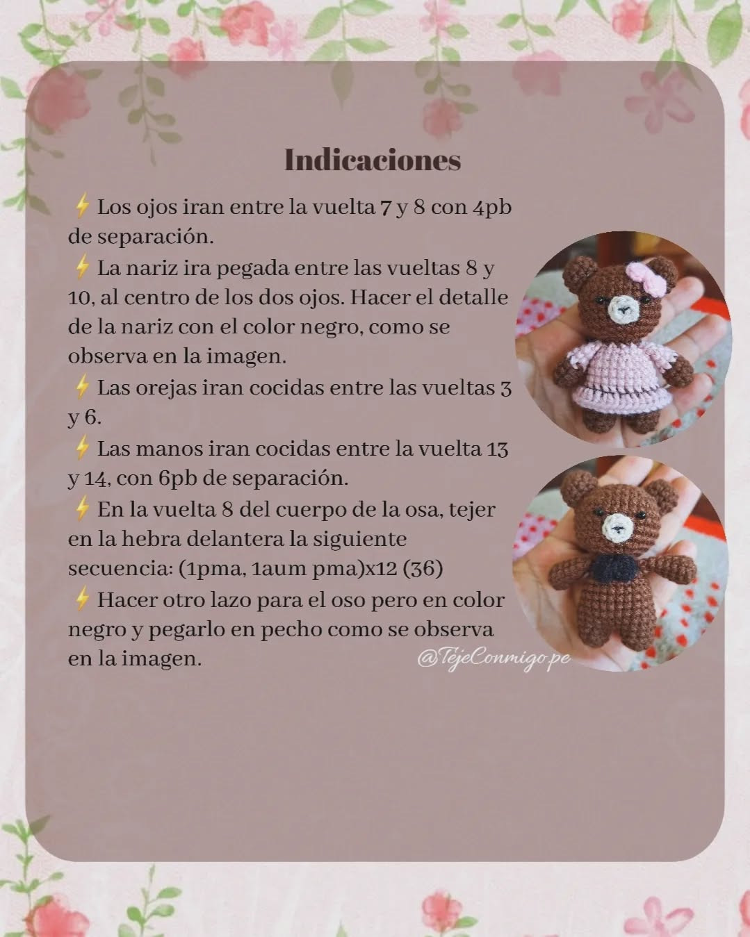 Patrón Gratuito de Ositos Amigurumi