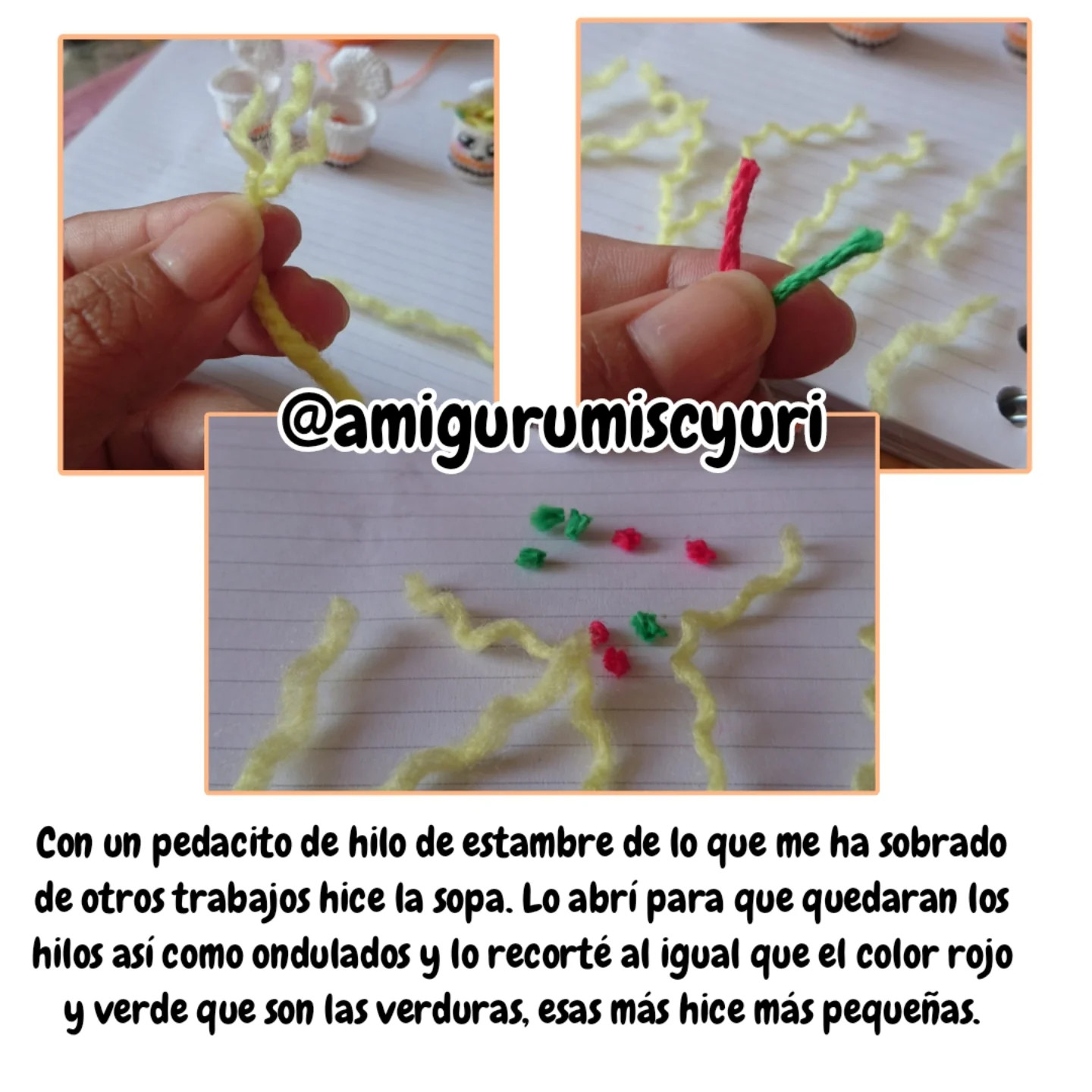 Patrón gratuito de pendientes Maruchan amigurumi