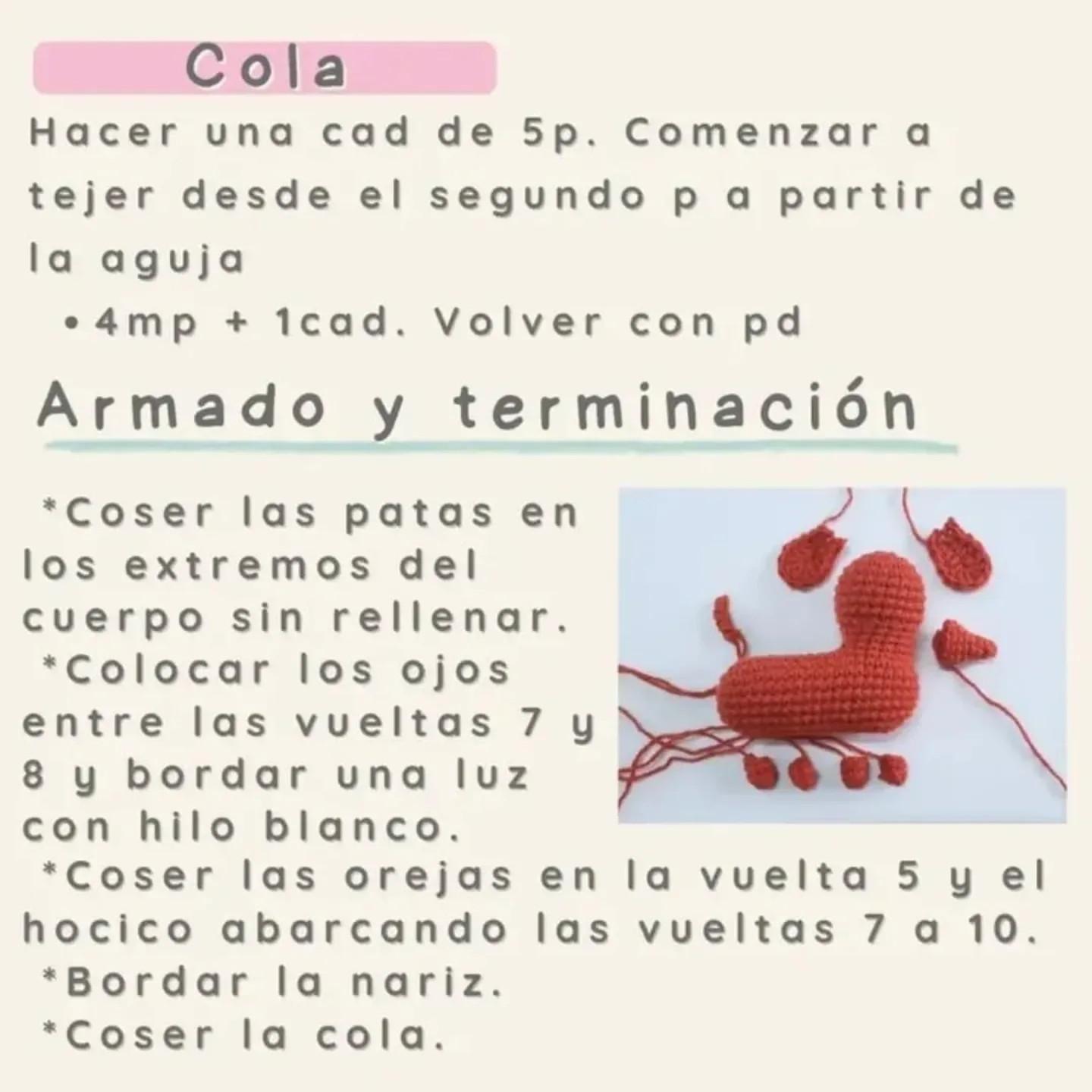 Patrón gratuito de perro salchicha amigurumi