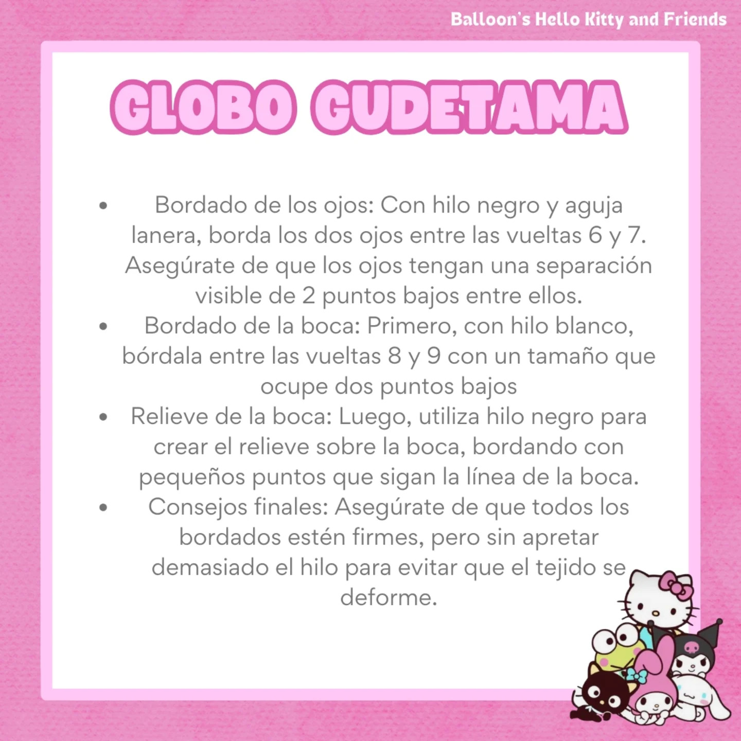Patrón gratuito: Gudetama globo amigurumi