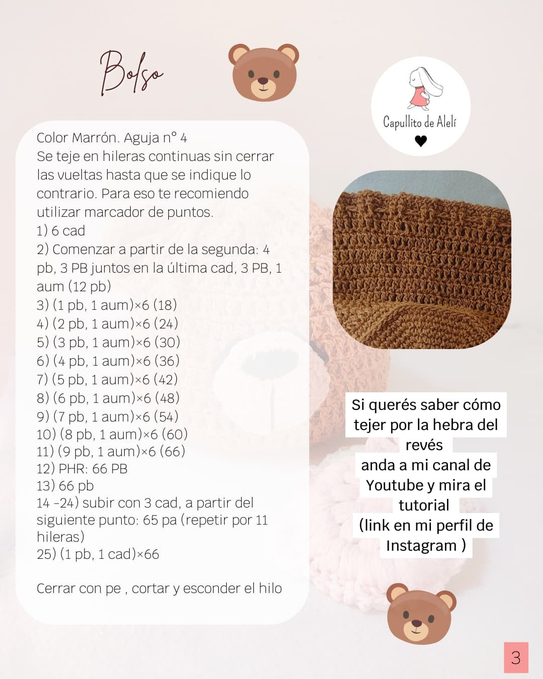 Patrón gratuito: Kit spa de oso tejido a crochet
