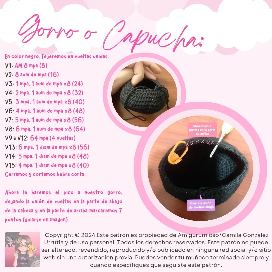 Patrón Gratuito Kuromi Amigurumi
