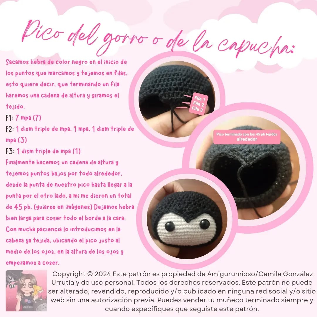 Patrón Gratuito Kuromi Amigurumi
