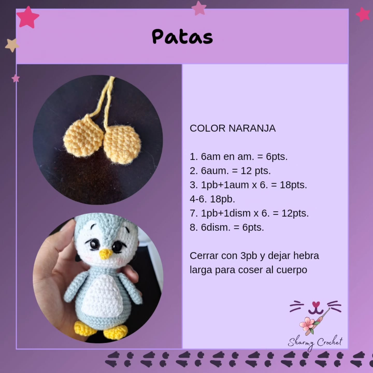 Patrón gratuito: Llavero Pingüino amigurumi