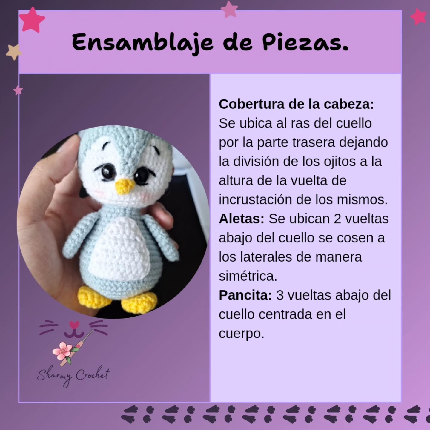 Patrón gratuito: Llavero Pingüino amigurumi