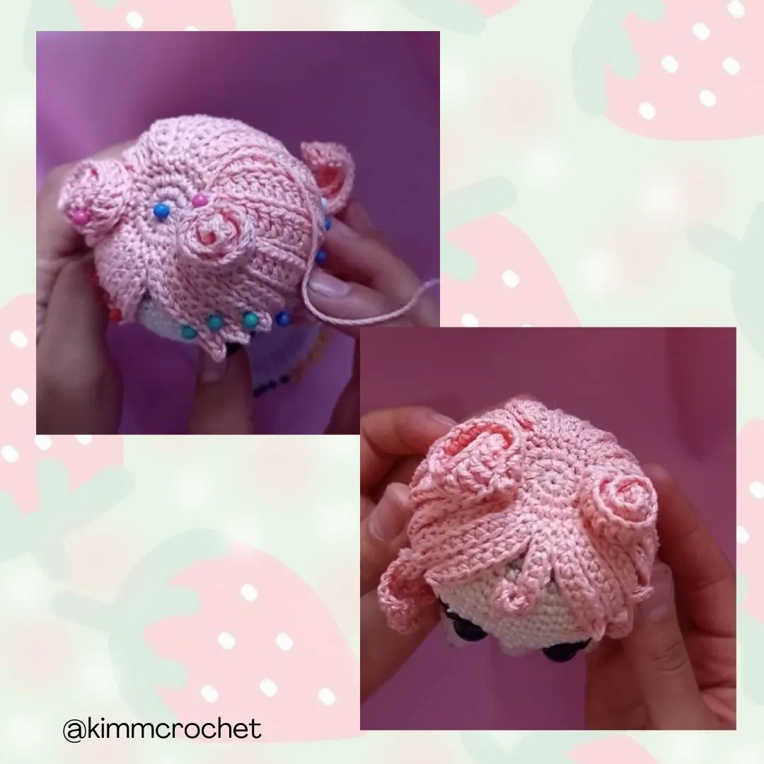 Patrón gratuito: Muñeca amigurumi de fresa